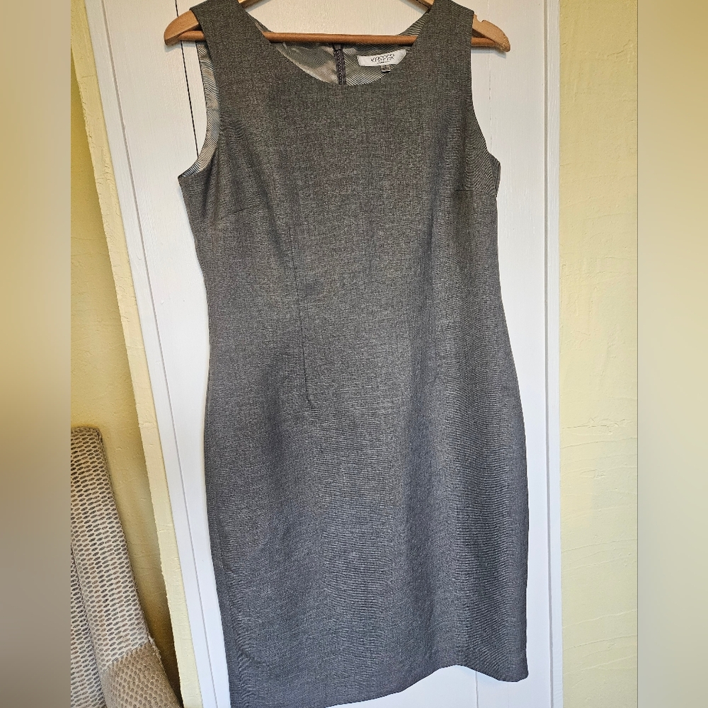 Kasper Separates Gray Sleeveless Tank Sheath Dress Work Wear Size 10